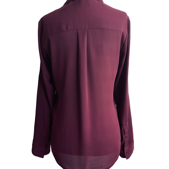 Express Burgundy Blouse - Picture 4 of 6